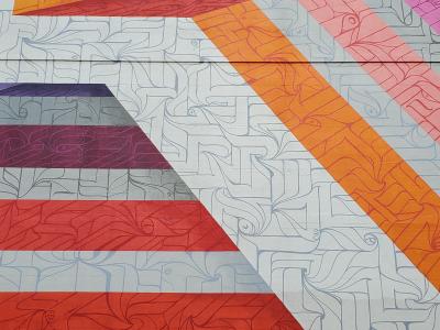 Multi colored mural