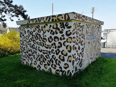 Léopard réaliste sur boîtier