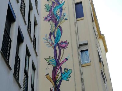 Murale végétale monumentale sur façade — Julieta xlf