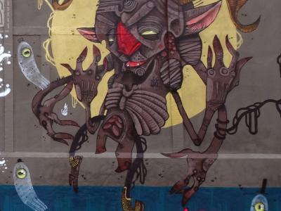 Fresque de monstres a Toulouse