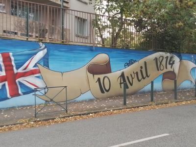 Fresque la bataille du 10 avril 1814