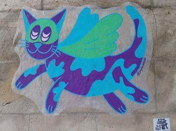 Mystery cat - Pour l'amour de l'art - Nantes2024 france-nantes-sticking